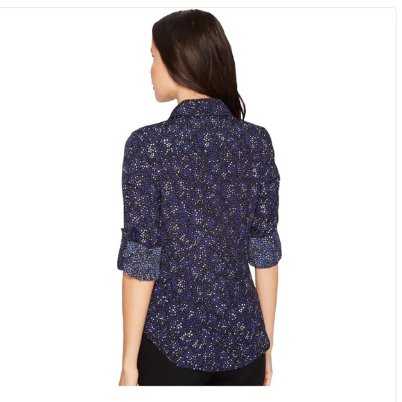 Michael Kors Navy and Gold Women's Full Zip Top Size M - Picture 12 of 12